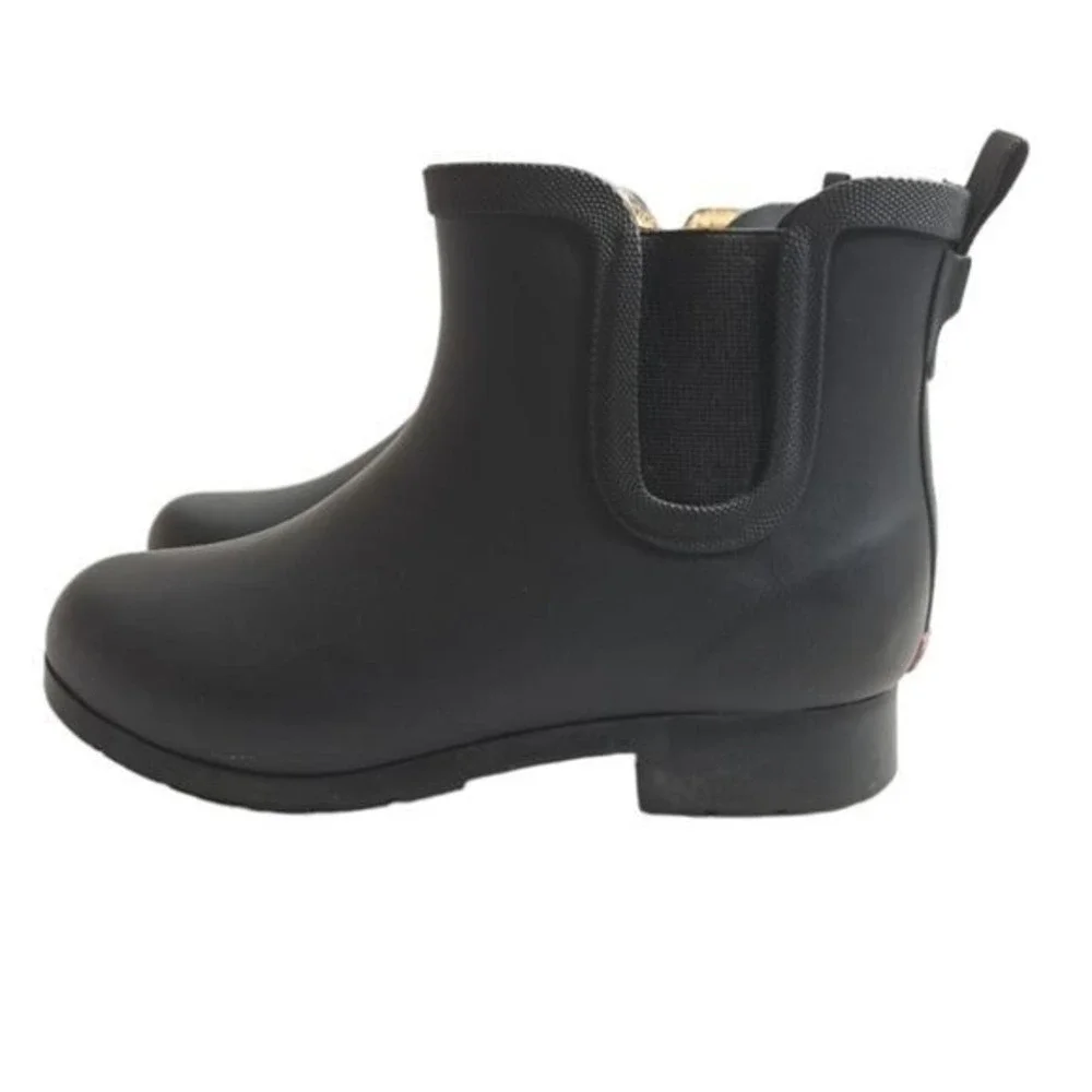 Chooka Women's Waterproof Black Ankle‎ Boots Faux Fur Size 8
